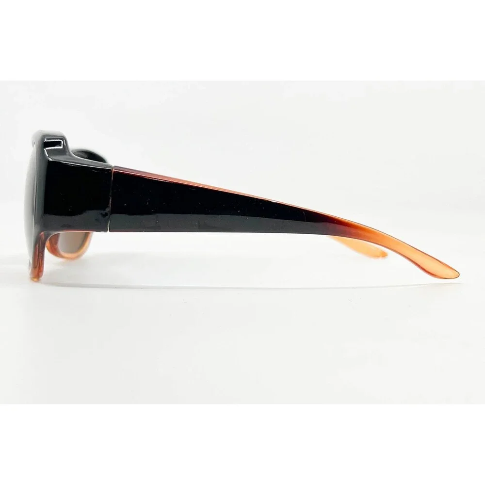 Solar Shield Sunglasses Womens Black Brown Polarized Fits Over 2NSCF3 OS